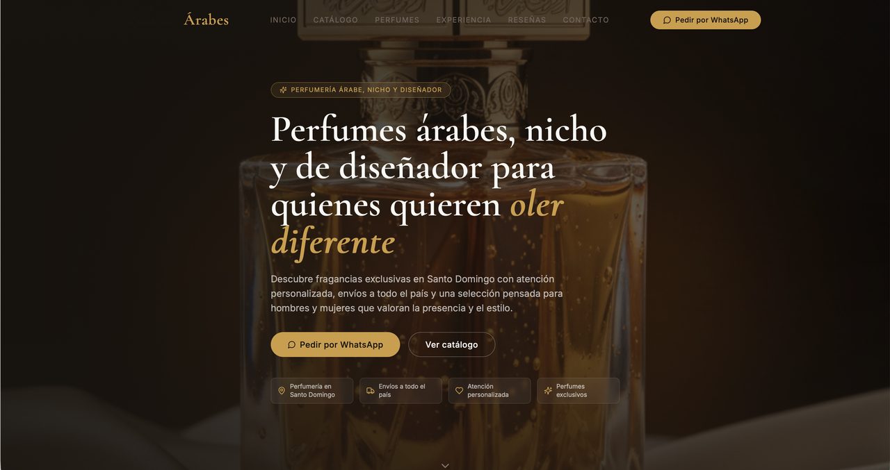 Sitio web de Aromas Árabes