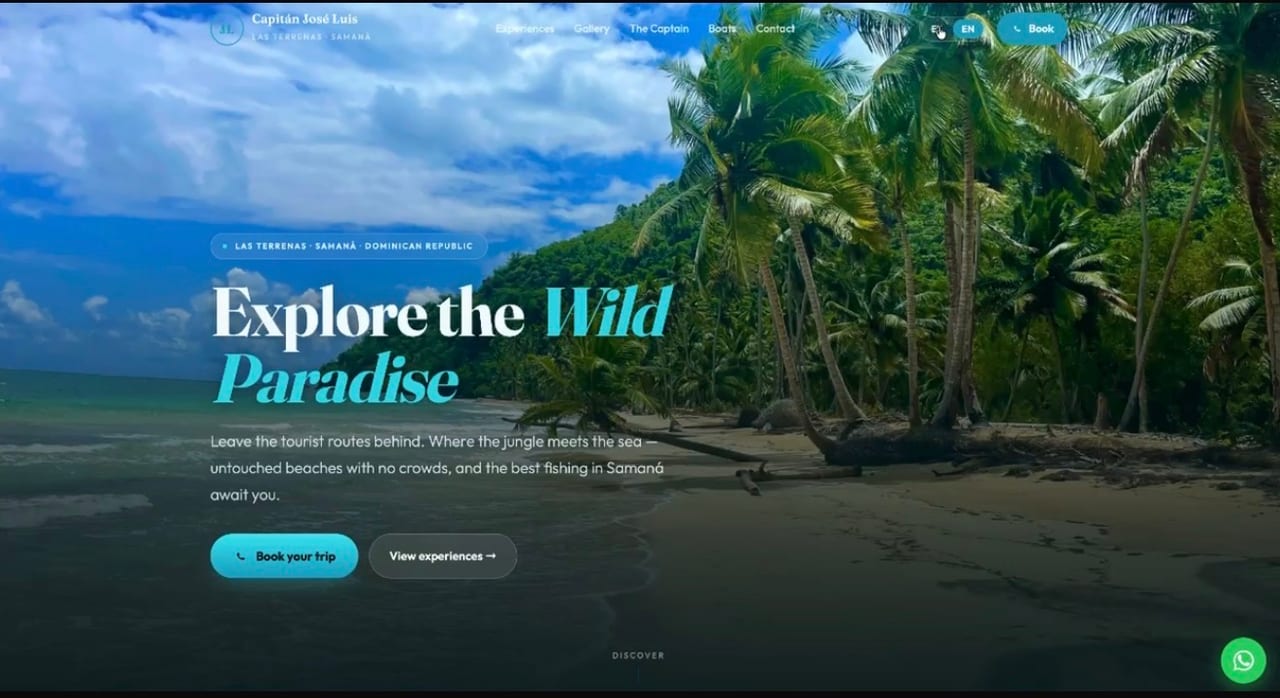 Captura del sitio web de Capitán José Luis Lora