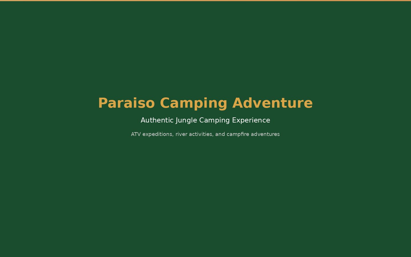 Sitio web de Paraiso Camping Adventure