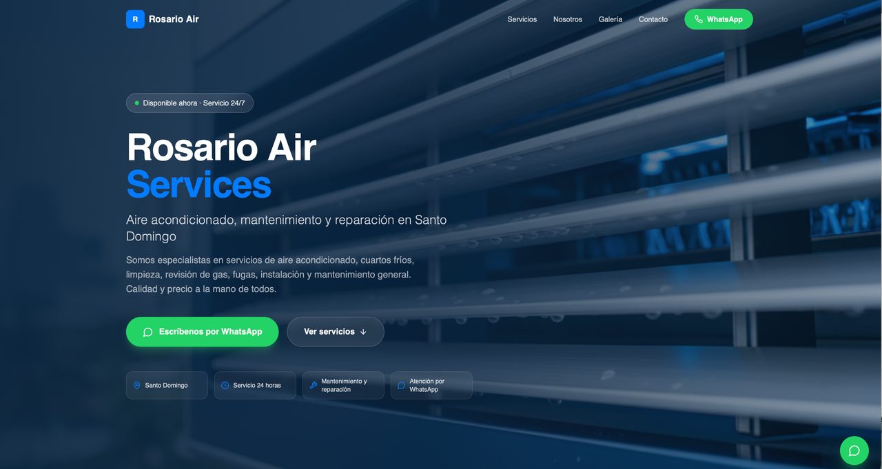 Sitio web de Rosario Air